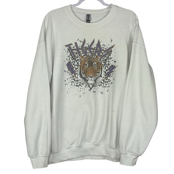 Vintage Y2K 90s LSU Tigers Adult Graphic Sweatshirt Purple Gold XL - Picture 1 of 9